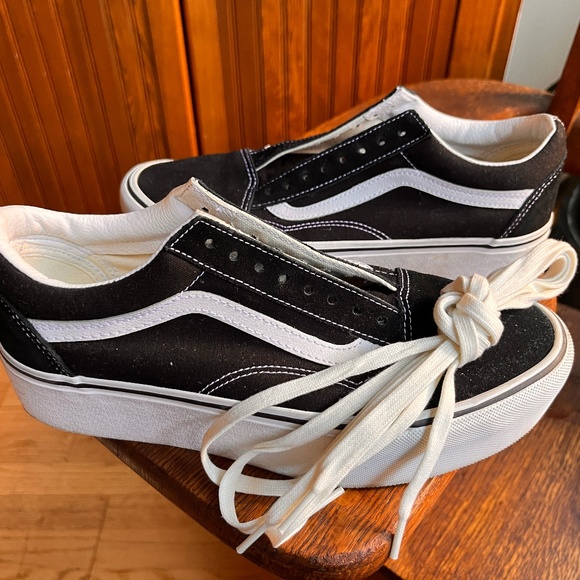 NEW Size 9 - VANS Old Skool Stackform Black White - Picture 1 of 3
